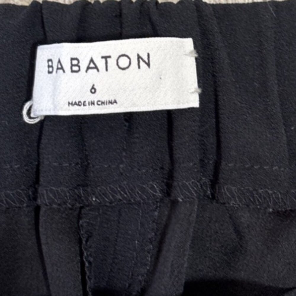 Babaton Womens Black Elastic Waist Tapered Pants Size 6 - Picture 2 of 5